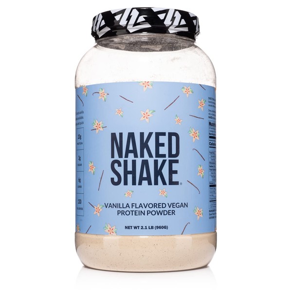 NAKED nutrition Naked Shake - Vanilla Protein Powder - Plant Based Protein Shake with Mct Oil, Gluten-Free, Soy-Free, No Gmos Or Artificial Sweeteners - 30 Servings