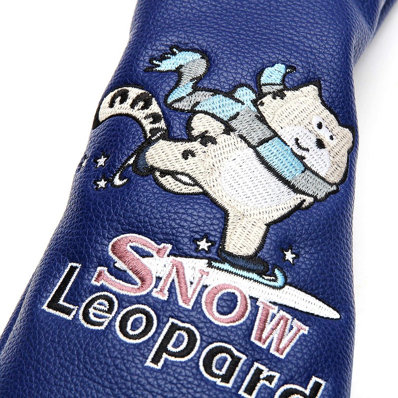 Outdoor Leisure Snow Leopard Golf Driver Headcovers Sporting Goods PU