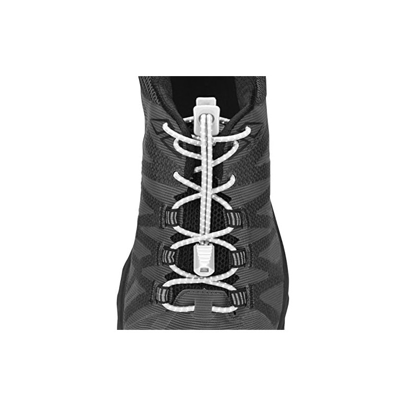 Nathan - Cordones reflectantes y elásticos sin ataduras para correr