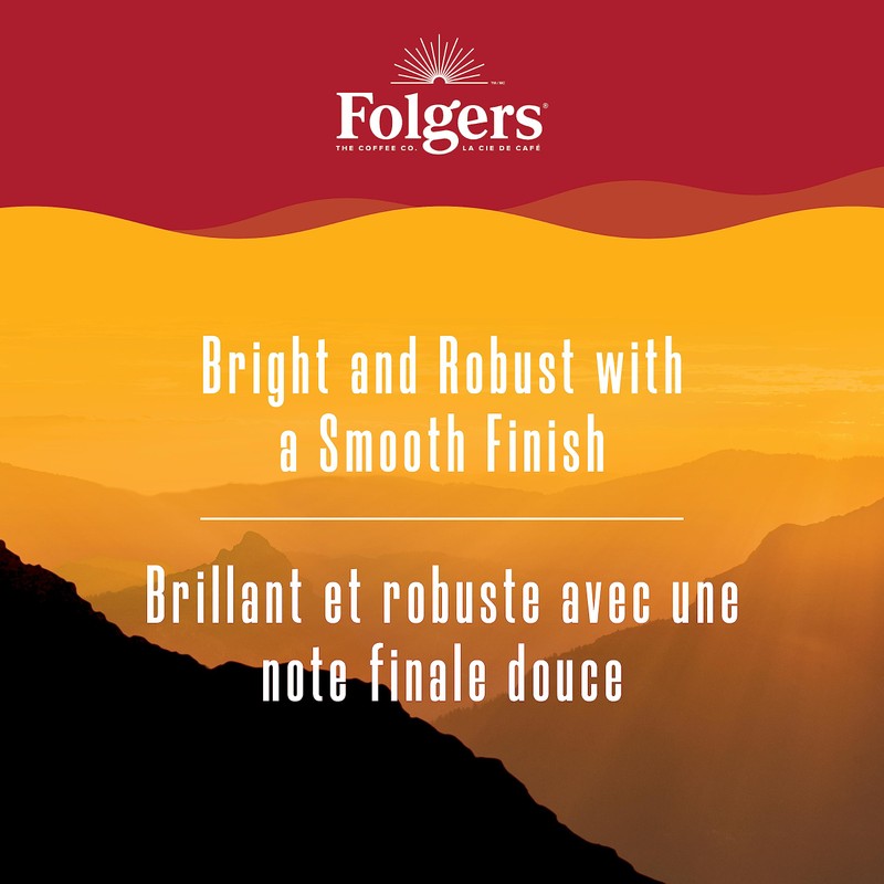 Folgers Morning Cafe Light Roast, Single-Serve K-Cup Pods For Keurig