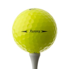Trust Golf Ball, Aurora Bright Yellow, Soft, Distance, Straight Flight, and Easy to Spot, Crystal Urethane Covered, 3-Piece (48 Balls)