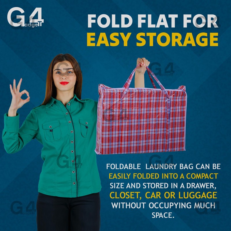 G4GADGET Pack of 3 Large Laundry Bags - Heavy Duty,