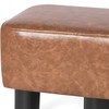 Asense Footrest Ottoman Modern Small Rectangular Faux Leather Footstools for