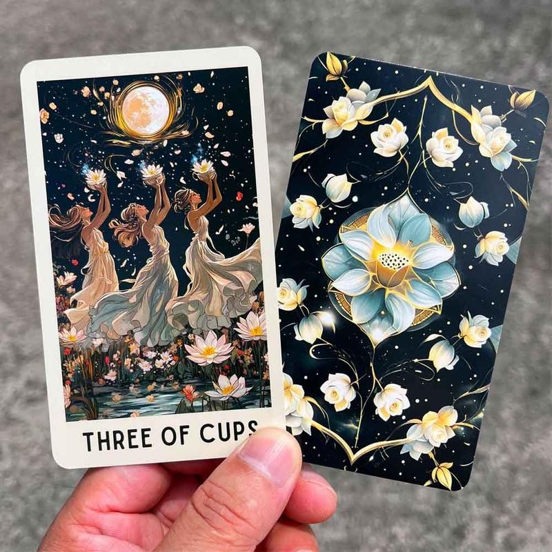 Ethereal Bloom Tarot Cards Deck, 78 Pieces, 13x8 Cm, Traditional