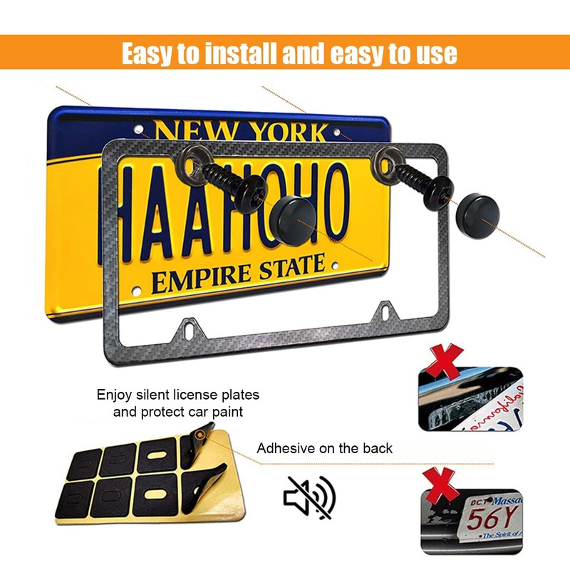 Car License Plate Screws Kit, Anti Theft Stainless Steel Car