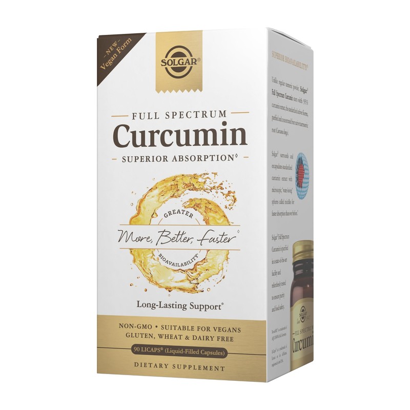 Solgar Full Spectrum Curcumin - 90 LiCaps - Superior Absorption