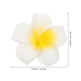 FRCOLOR 25Pcs Hawaiian Foam Plumeria Flower Hair Clips Beach Vacation Headpiece Accessories for Women Girls