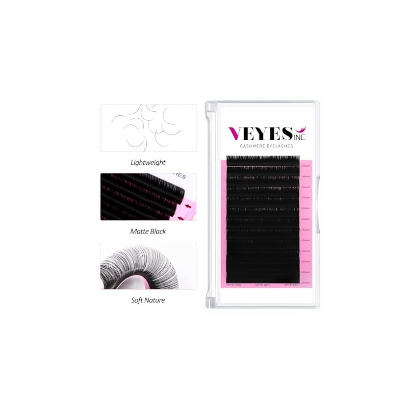 VEYES INC Cashmere Volume Lash Extensions C CC D DD