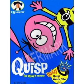Quisp Quaker Cereal Box 1997 High Quality Metal Magnet 3 x 4 inches 9533