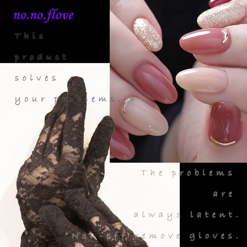 Formal Gloves with Hidden Nails, Nonoflove, Convenient Lace Gloves for