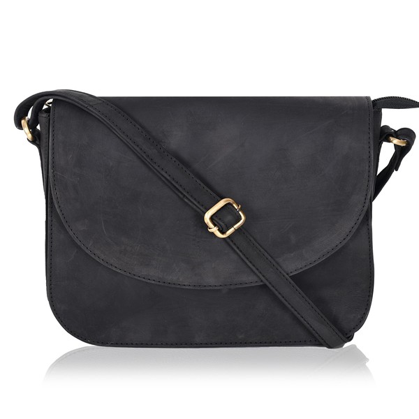 Genuine Leather Shoulder Crossbody Purse For Women with Adjustable Strap,