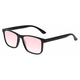 Calabria R861 Pink FL-41 Reading Glasses +6.00 Black Unisex Fluorescent Light Sensitivity Indoor Outdoor Photophobia Readers