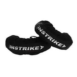 Instrike Skate Socks Pair Premium Fit and Quality Senior for Ice Skates of All Brands Easy to Attach with Outsole for Concrete and Mats Blade Protectors, black