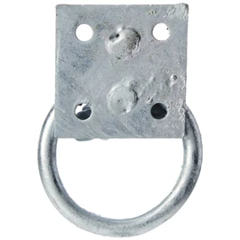 Merriway BH01960 8mm (5/16 inch) Thickness Ring on Plate Steel Galvanised Rust Proof, 50mm (2 inch) Square 8 mm, Grey