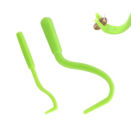 BOXOB 2pcs Tick Removal Tool, 2 Sizes Safe & Easy Plastic Remover Kit Painless Tick Puller Twister Tweezers for Dogs Cats Horses and Humans