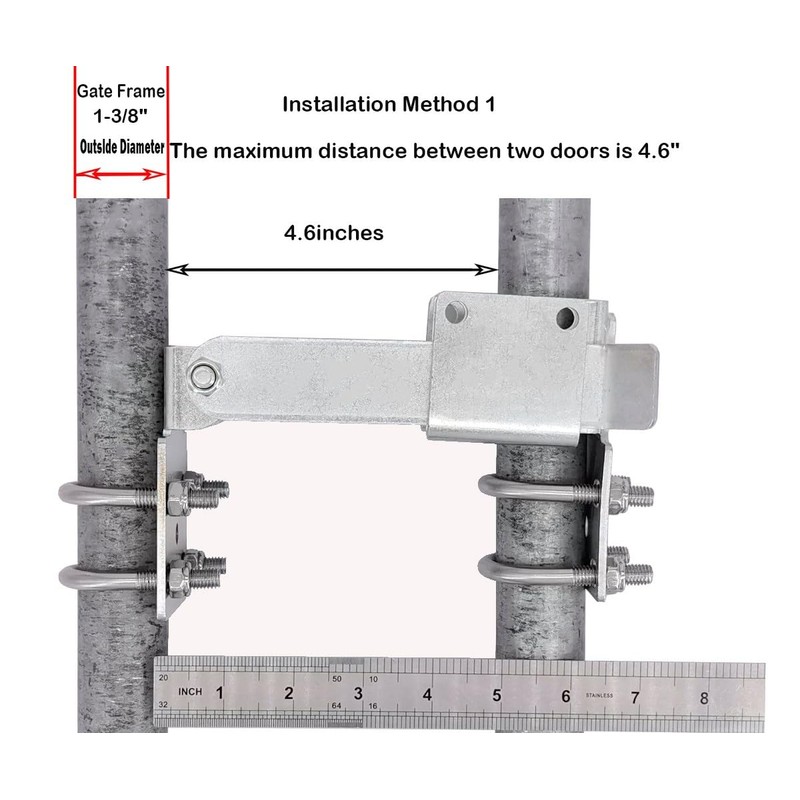 Chain Link Fence Double Gate Latch for 1-3/8" Gate Frame