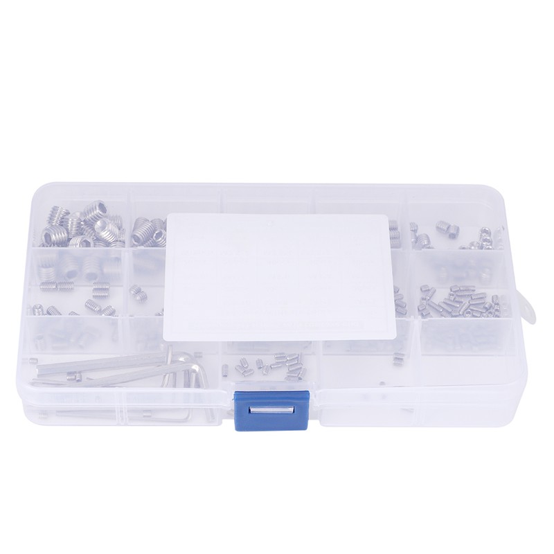 340Pcs Set Screw 304 Stainless Steel End Hex Adapter Machine