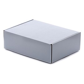 50ea - 12 X 9 X 4 Silver Corrugated Tuck Top Box