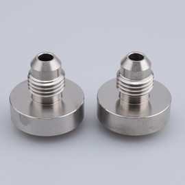 4AN Weld On Bung Stainless Steel Male Flare Weldable Fuel Tank Fitting AN4 JIC-4 AN (7/16-20) Thread Hose Adapter Connector, Pack of 2