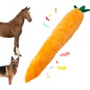 OOXYG Horse Toy Plush Squeaky Carrot, Large Carrot Shaped Horse