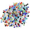 YYlingx 290 Pcs 4mm Square Cube Glass Beads Mix Color