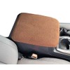 Car Console Covers Plus Made in USA Designed for Lexus RX350 2016-2022 Fleece Auto Armrest Center Console Cover Protector Brown