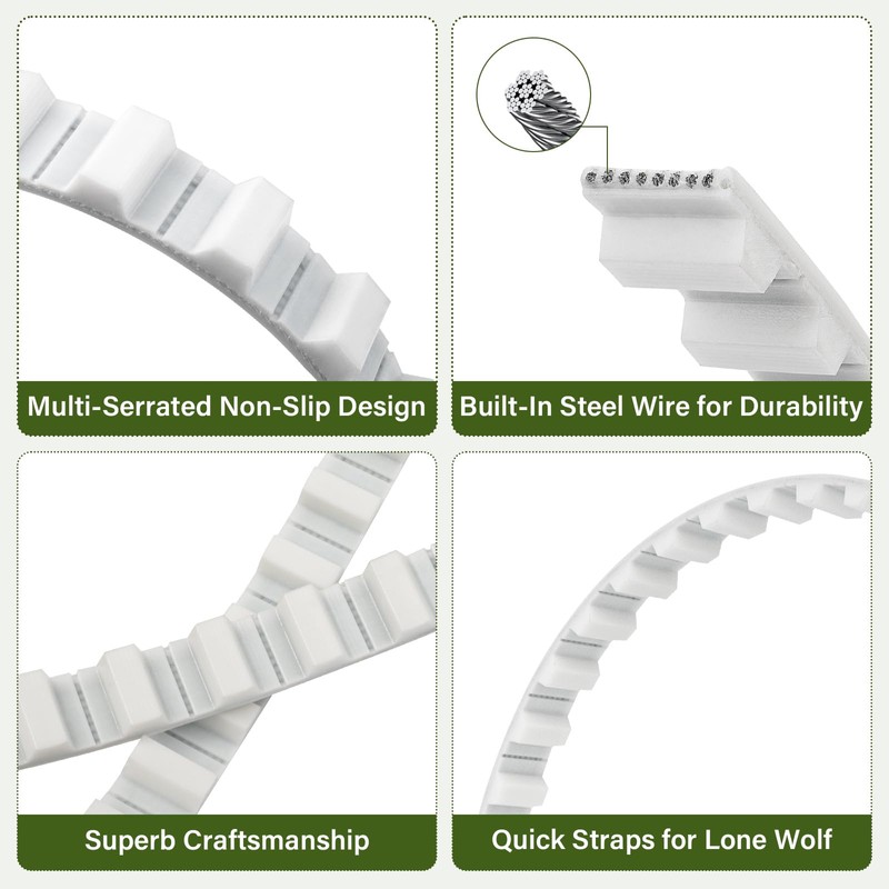 DuckcowsC Climber Tree Stand Straps, 2Pcs Traction Belts Replacement Straps