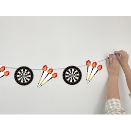 AK Giftshop Darts Mix Bunting Party Decorations - 12pcs / 2.5m Ribbon Multicoloured