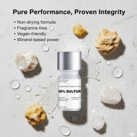 Sulfur10% Mineral-Rich Purifying Powder-to-Cream Concentrate, Specialized Facial Care for Blemish-Prone & Oily Skin, Targeted 10% Elemental Blend for Pores & Surface Congestion, 5g