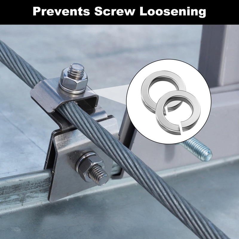 Celepoir 650 Pcs Spring Lock Washers, Spring Washers Stainless, Rectangular