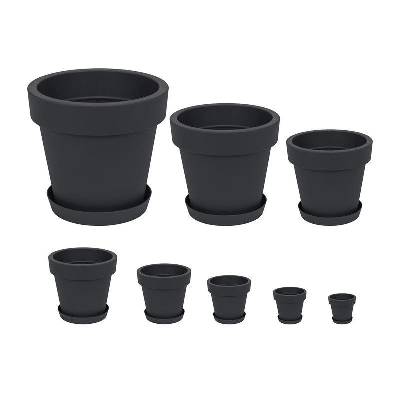 Prosperplast Lofly Flower Pot with Saucer 24.5 x 23 cm