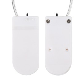 DORHEA 10Pcs CR2032 Battery Holder 6V Button Coin Cell Battery Socket Holder Case Cover with ON-Off Switch 3V x 2 Battery Storage Box for CR2032 Battery - White