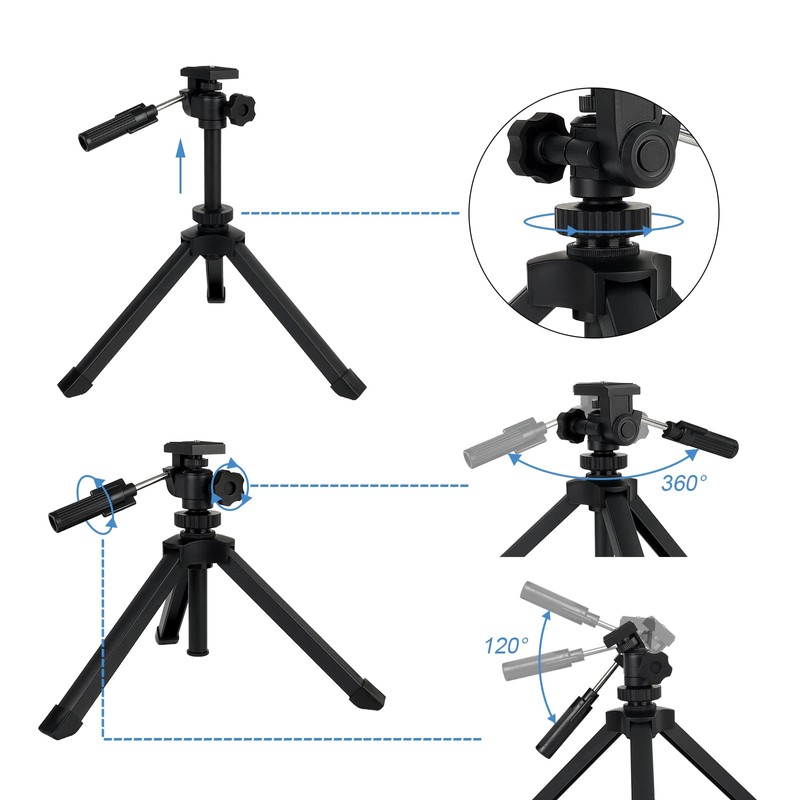 SVBONY SV146 Tabletop Tripod, Spotting Scope Tripod, Adjustable Portable Tripod