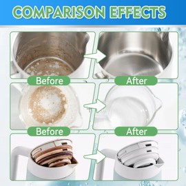 Kettle Descaler Tablet, Kettle Cleaner Remove Hard Water & Mineral Buildup, Hardwater Stains, Citric Acid for Cleaning & Descaling Water Distillers, Boilers, Limescale Remover For Kettles