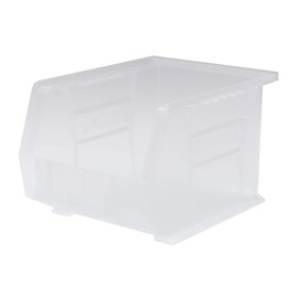 Akro-Mils 30239 AkroBins Plastic Storage Bin Hanging Stacking Containers, (11-Inch x 8-Inch x 7-Inch), Clear, (6-Pack)