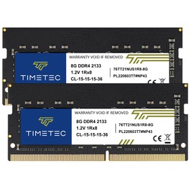 Timetec 16GB KIT(2x8GB) DDR4 2133MHz PC4-17000 Non-ECC Unbuffered 1.2V CL15 1Rx8 Single Rank 260 Pin SODIMM Laptop Memoria RAM Módulo para Actualizacion para PC Computadora Portatil Notebook(16GB KIT(2x8GB))