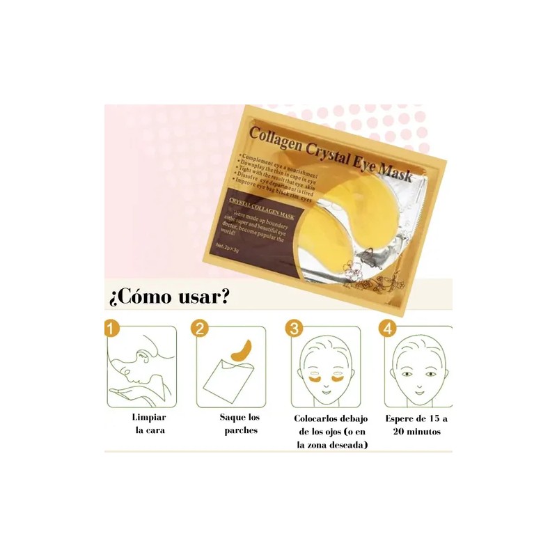 Parches Colágeno Gold Mascarilla Antiojera Arrugas 10 Pares
