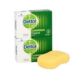 2 PCS PACK DETTOL SOAP ORIGINAL 100G BAR ANTI BACTERIAL SKIN CLEANSING BATH BODY PROTECT (2)
