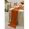 Pack of 2 Cheesecloth Table Runner, Burnt Orange, 90 x