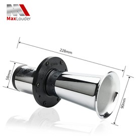 MaxLouder OOGA Air Horn Antique Ahooga Vintage Classic Old Style School Chrome 12V 110DB Car Air Horn (Sliver)