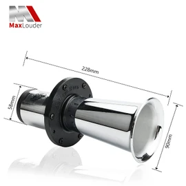 MaxLouder OOGA Air Horn Antique Ahooga Vintage Classic Old Style School Chrome 12V 110DB Car Air Horn (Sliver)