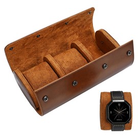 Watch Roll Vintage Watch Case for Men and Women Watch Roll Leather 3 Watches Storage Organiser