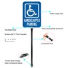 2Pack Reserved Handicap Parking Sign with 54 Inch Heavy Duty