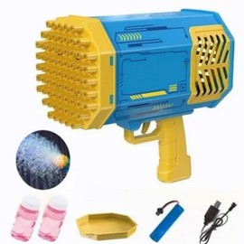 Automatic Handheld Bubble Machine Cool Fan Mode 69 Bubble Holes Leak Proof for Party Wedding