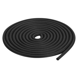 sourcing map Foam Rubber Weather Seal Strip, 5mm(13/64") Diameter 7.5 Meters (24.61Ft) Long Round EPDM Rubber for DIY Gasket, Warehouse, Pads, Foam Tubing, Crafts