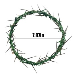 Corona de Espinas Plástico Verde Para Decoración y Semana Santa