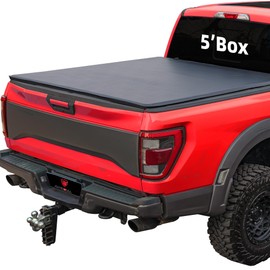 Soft Roll-up tonneau Cover Compatible with 2019-2025 Ford Ranger 5ft Bed (61") PVC Top Alloy Steel Structure
