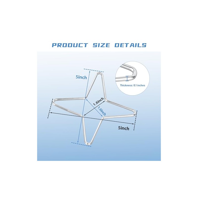 Stove Ring for Fox Run 5 x 5 inches, Silver