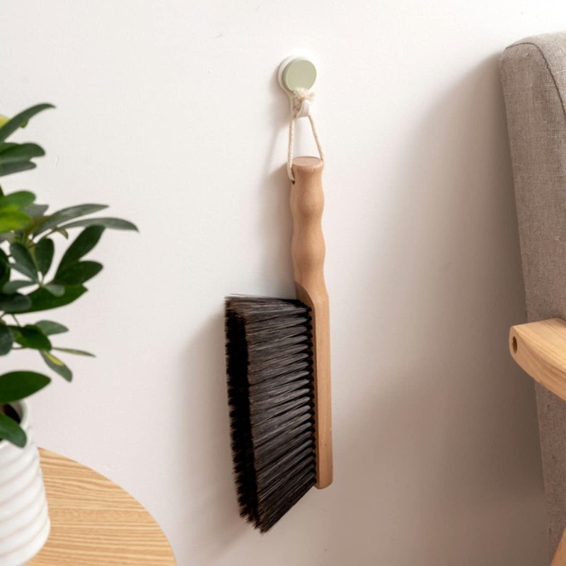 Dust Brush, 30cm Wooden Handle Soft Bristles Cleaning Brush for
