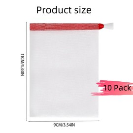 10PCS Soap Bags for Soap Bars, Handmade Bubble Mesh Soap Bag Exfoliating Soap Saver Pouch Net Shampoo Bar Bag Soap Sleeves with Drawstring Body Facial Cleaning Tool for Bath & Shower(Random Color)